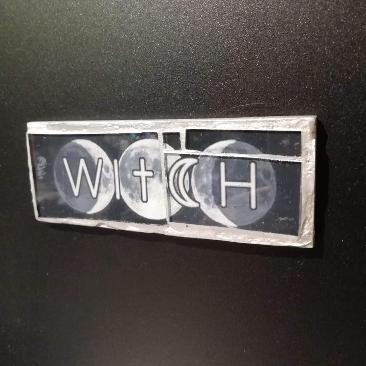 Glass mosaic magnet "Witch"