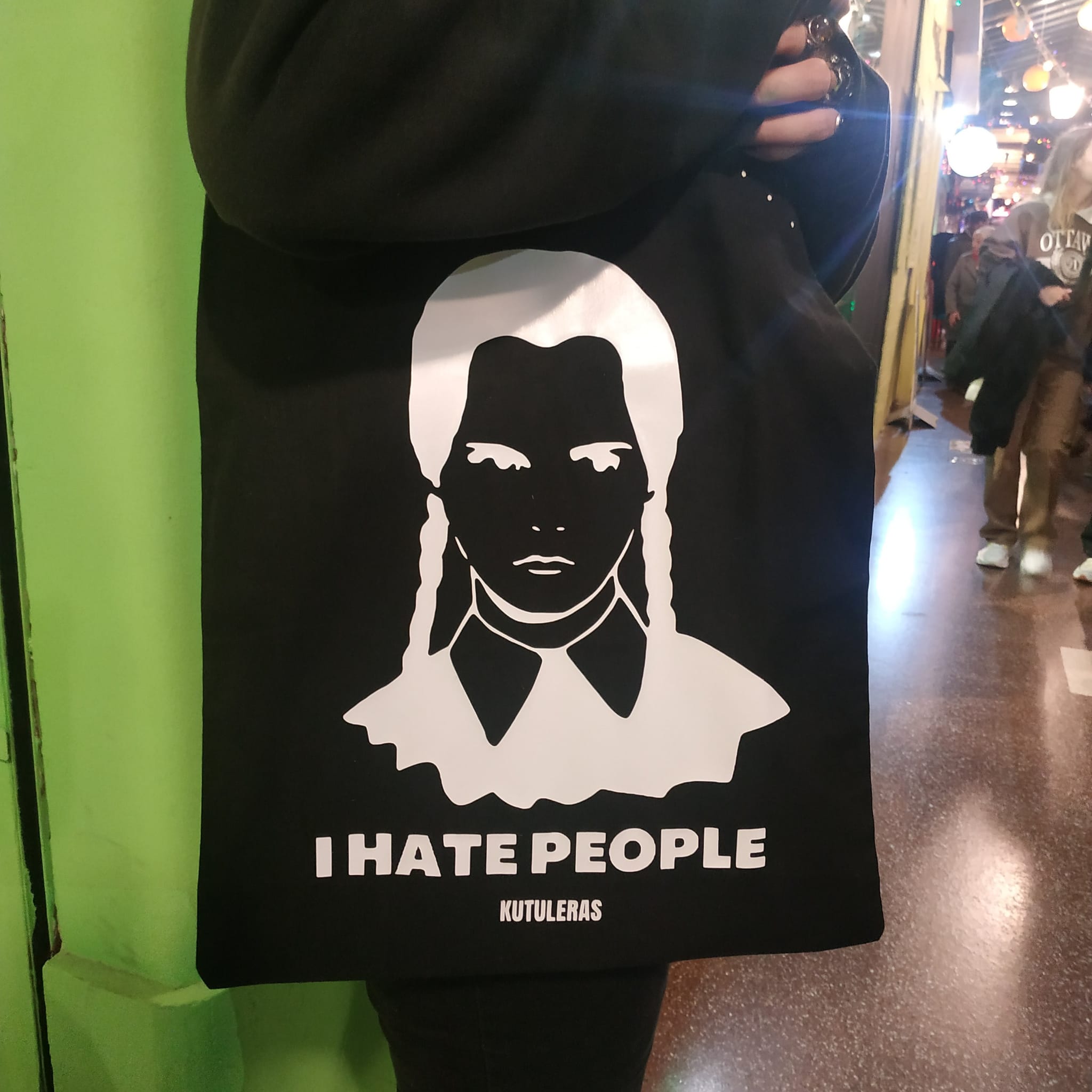 Tote bag "I hate people"