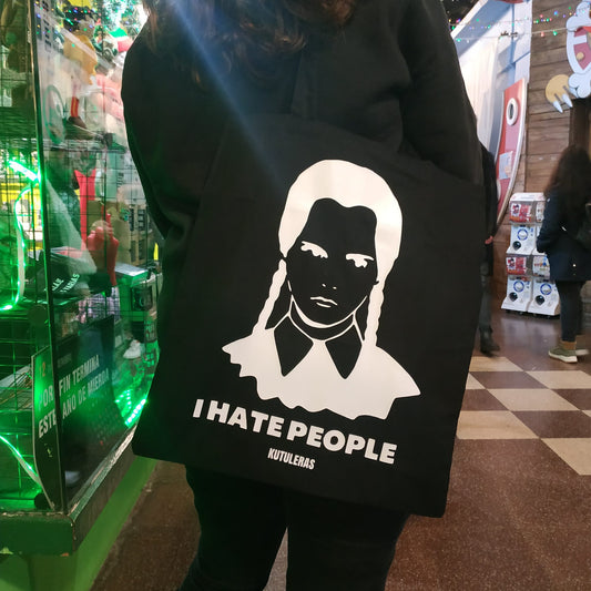 Tote bag "I hate people"
