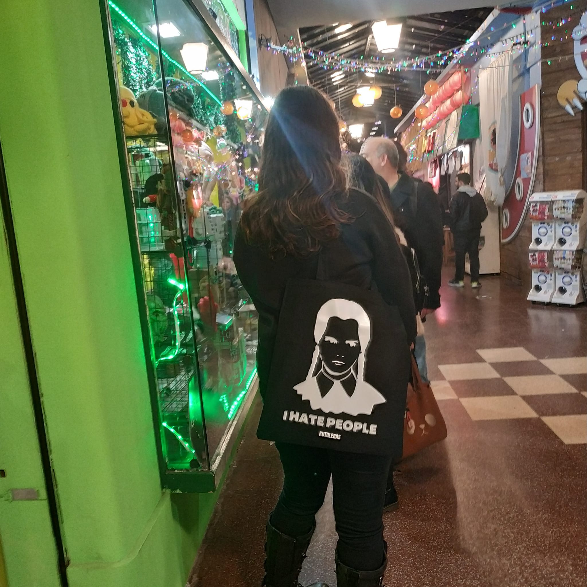 Tote bag "I hate people"