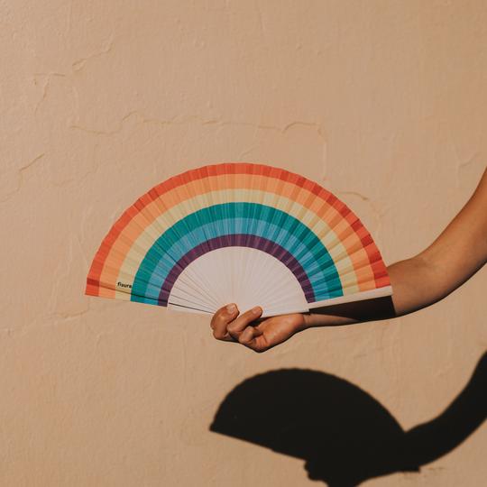 Hand Fan "Arcoiris"