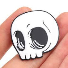 Load image into Gallery viewer, Cute Skull Pin Badge