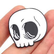 Cute Skull Pin Badge