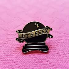 Let's Seek Pin Badge