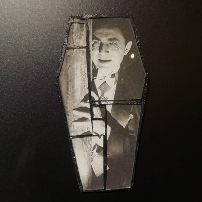 Coffin Glass mosaic magnet  "Dracula"