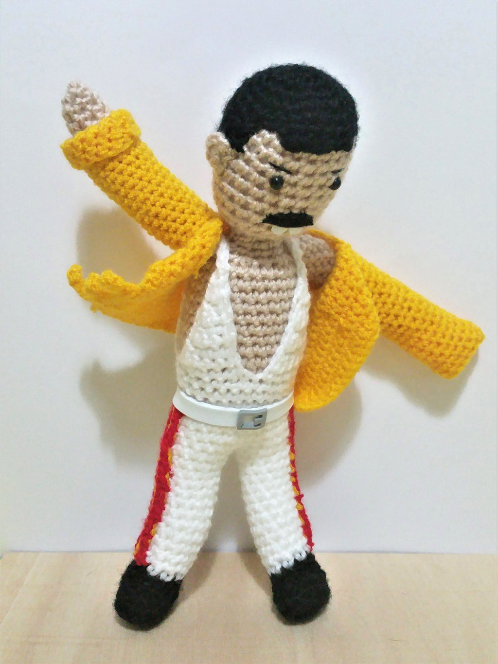Freddie Mercury With Yellow Jacket Wool Doll
