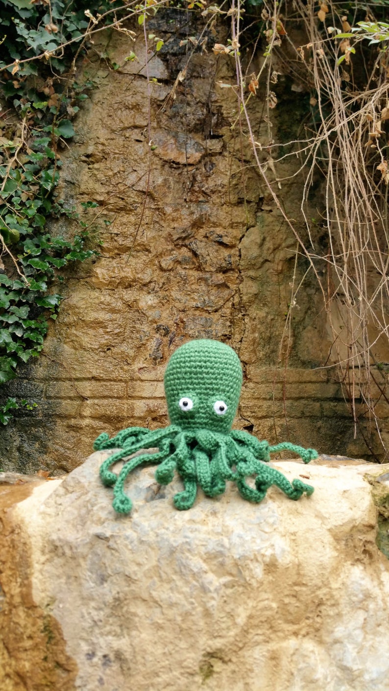 Green Octopus Doll