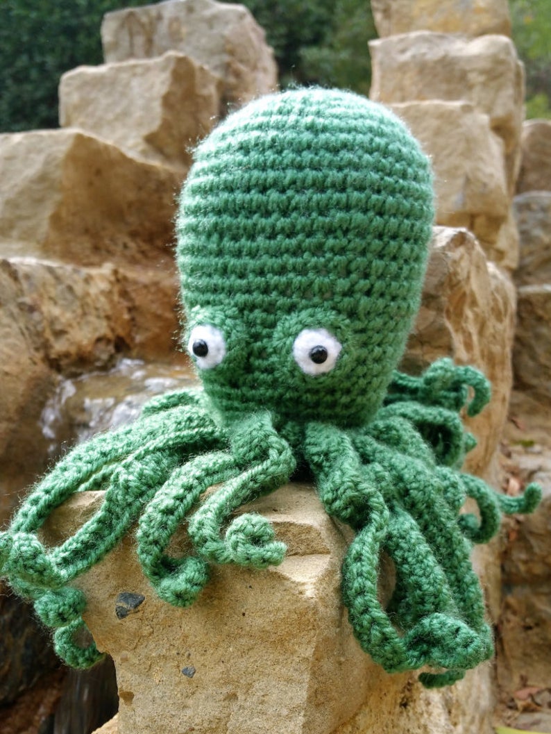Green Octopus Doll