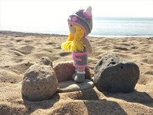 Load image into Gallery viewer, Viking pink Wool Doll