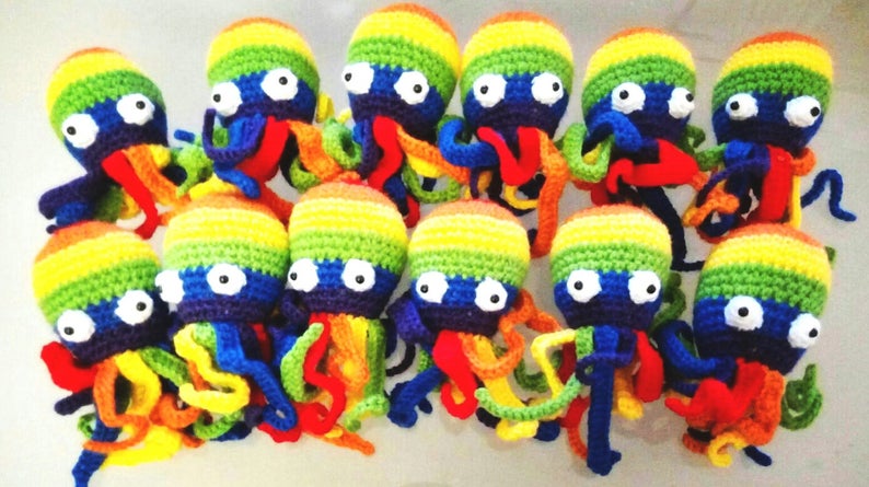 Muñeco Pulpo multicolor