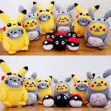 Load image into Gallery viewer, Totoro &amp; Pikachu Cross over Wool Dolls