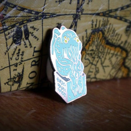 Green and Golden Cthulhu Pin Badge