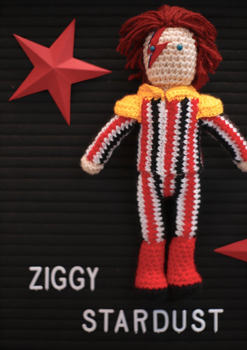 Muñeco de lana David Bowie Ziggy Stardust
