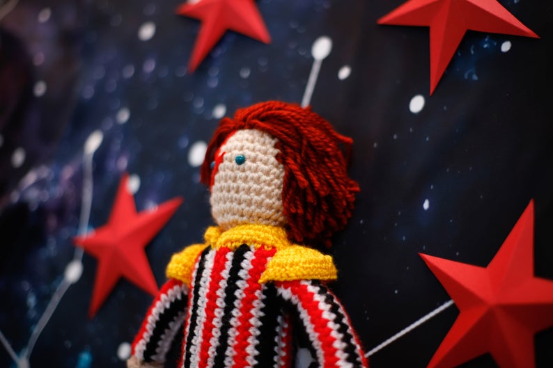 Muñeco de lana David Bowie Ziggy Stardust