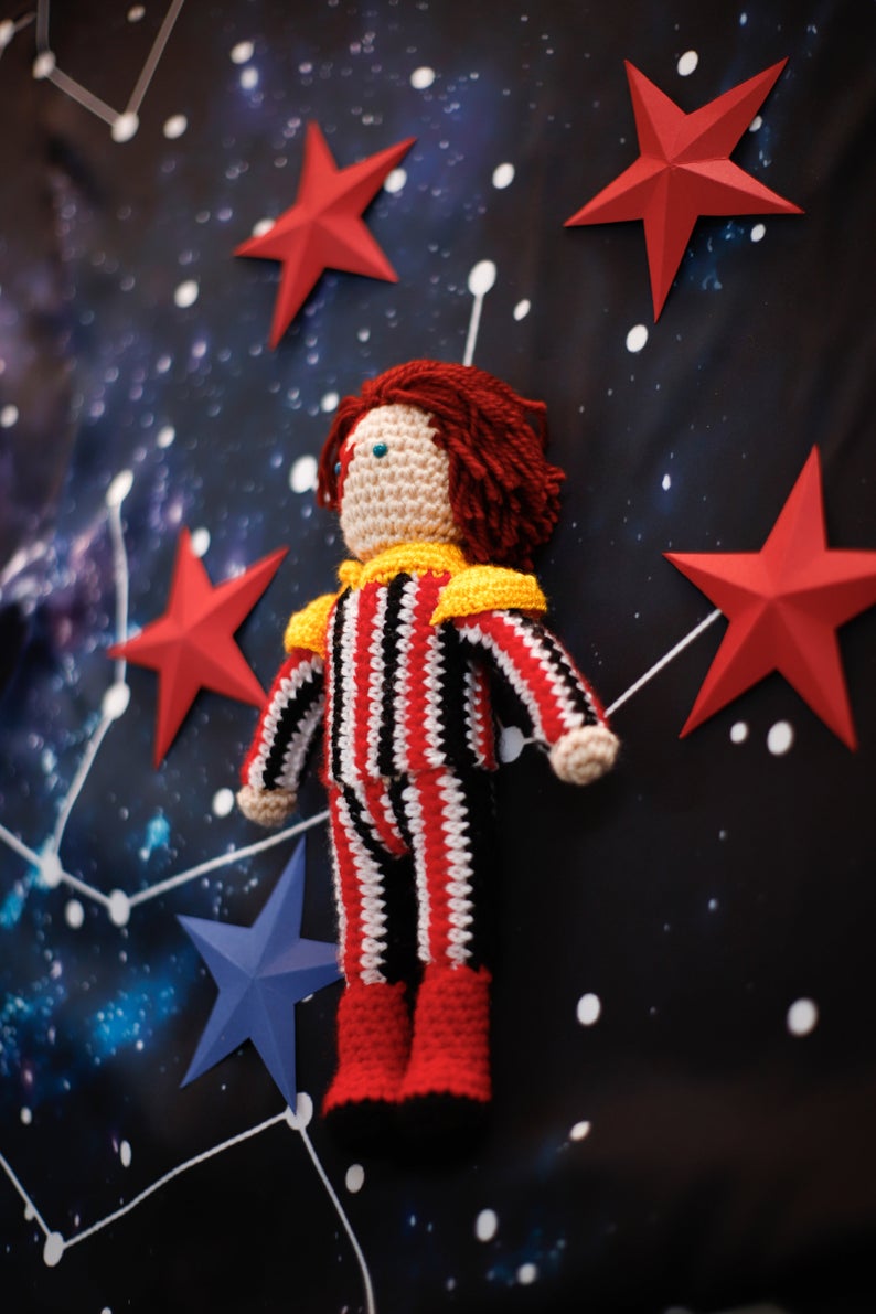 Muñeco de lana David Bowie Ziggy Stardust
