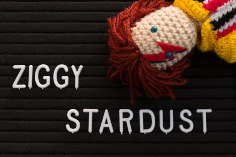 Muñeco de lana David Bowie Ziggy Stardust