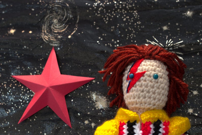 Muñeco de lana David Bowie Ziggy Stardust