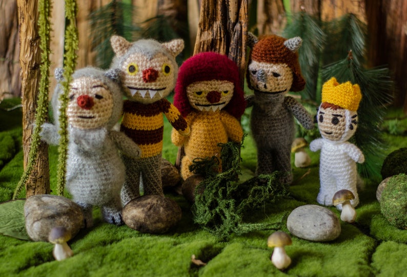 Where the wild things Are Party Wool Dolls