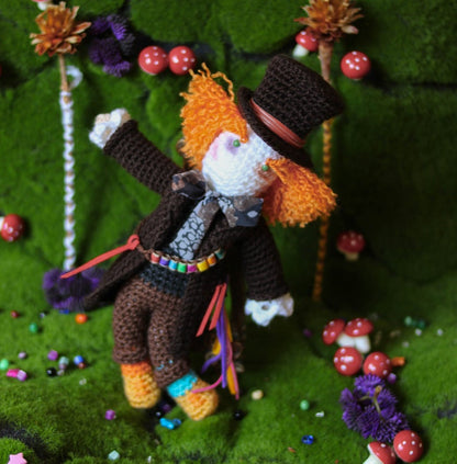 Mad hatter Wool Doll