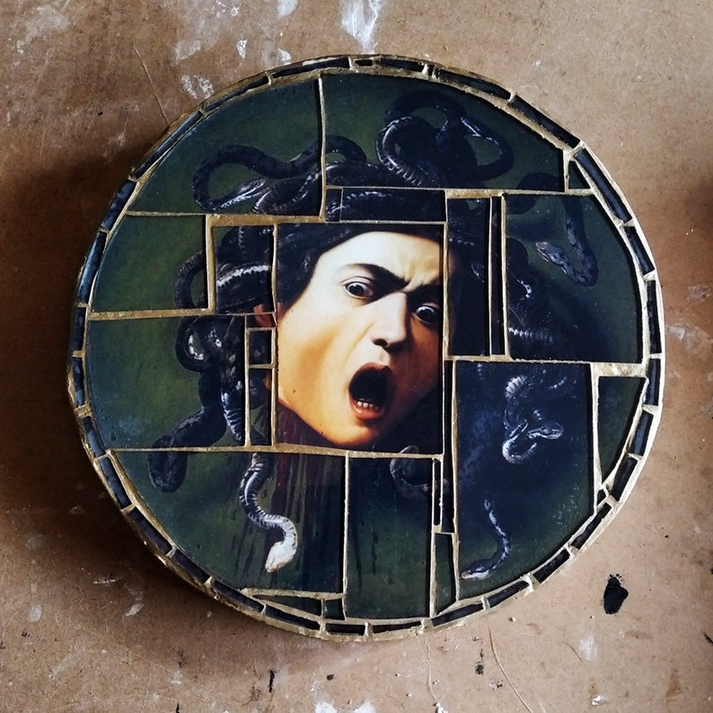 Wall Mosaic "Medusa by Caravaggio"