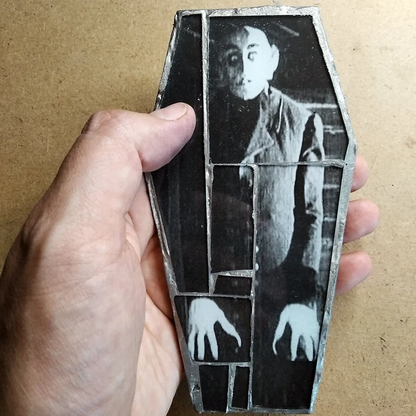 Coffin Glass mosaic magnet " Nosferatu"