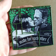 Load image into Gallery viewer, Glass mosaic magnet  &quot;Made for each other&quot;