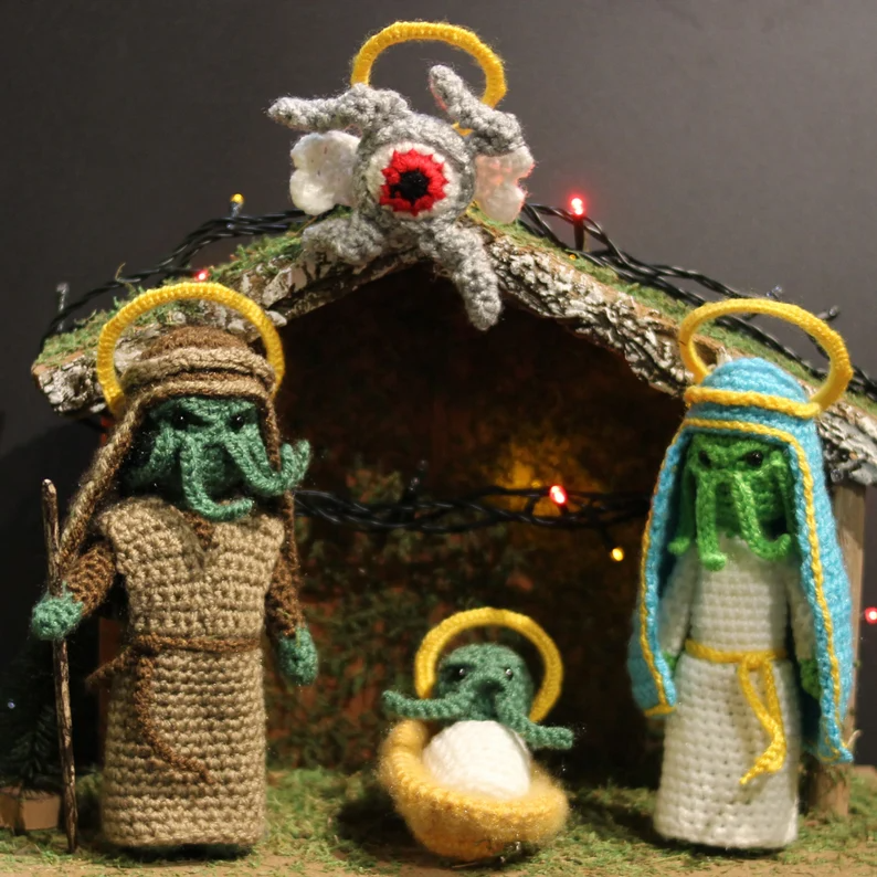 Nativity scene set Cthulhu