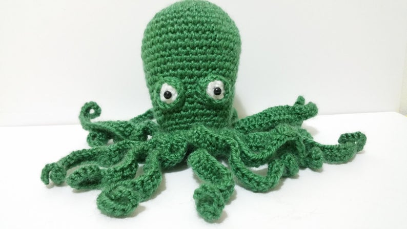 Green Octopus Doll