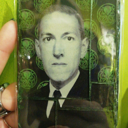 Imán de mosaico de vidrio "Lovecraft verde"
