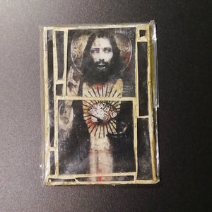 Glass mosaic magnet  " Zombie Jesus "
