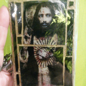 Glass mosaic magnet  " Zombie Jesus "