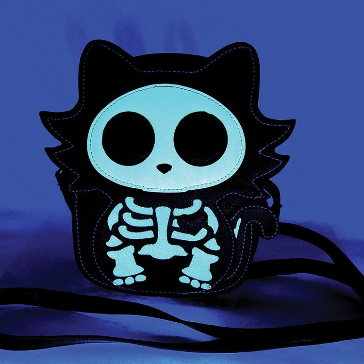 Skeleton Cat Crossbody Bag