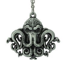 Load image into Gallery viewer, Cthulhu Silver metal keychain