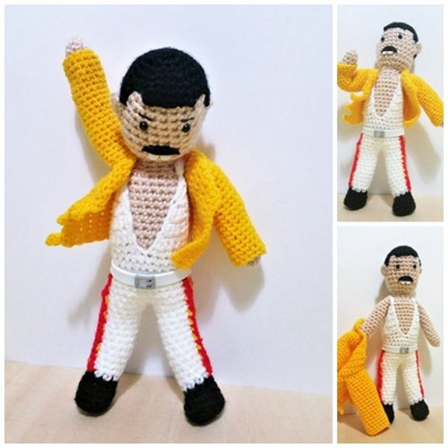 Freddie Mercury With Yellow Jacket Wool Doll