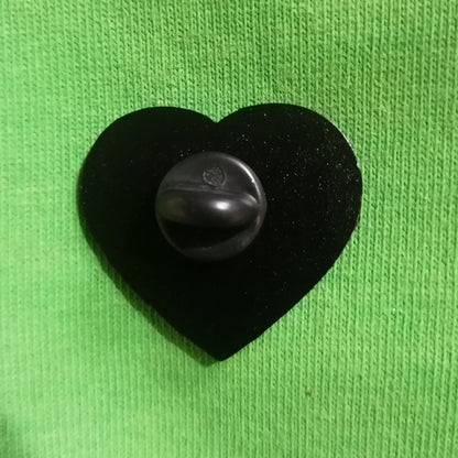 Skeleton Heart Pin Badge