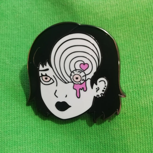 Spiral girl Pin Badge