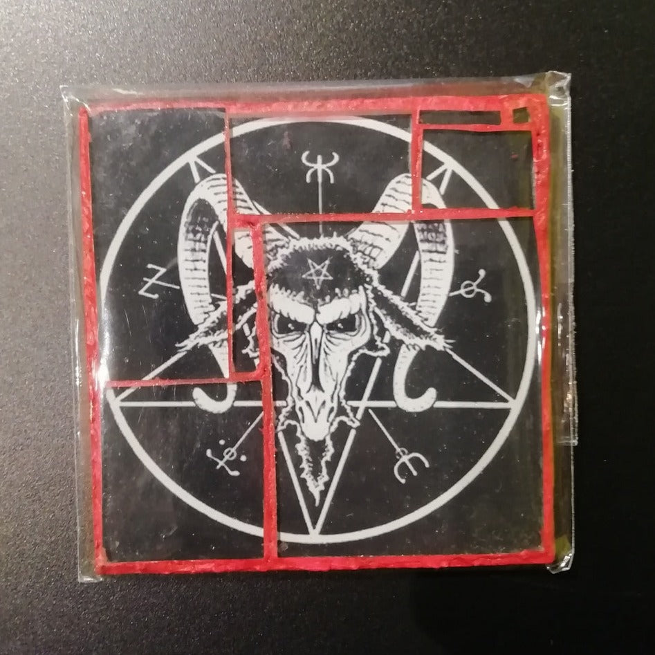 Glass mosaic magnet  " Satan Pentacle"