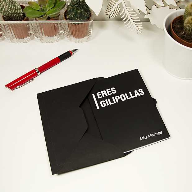 Tarjeta felicitación "Eres gilipollas"